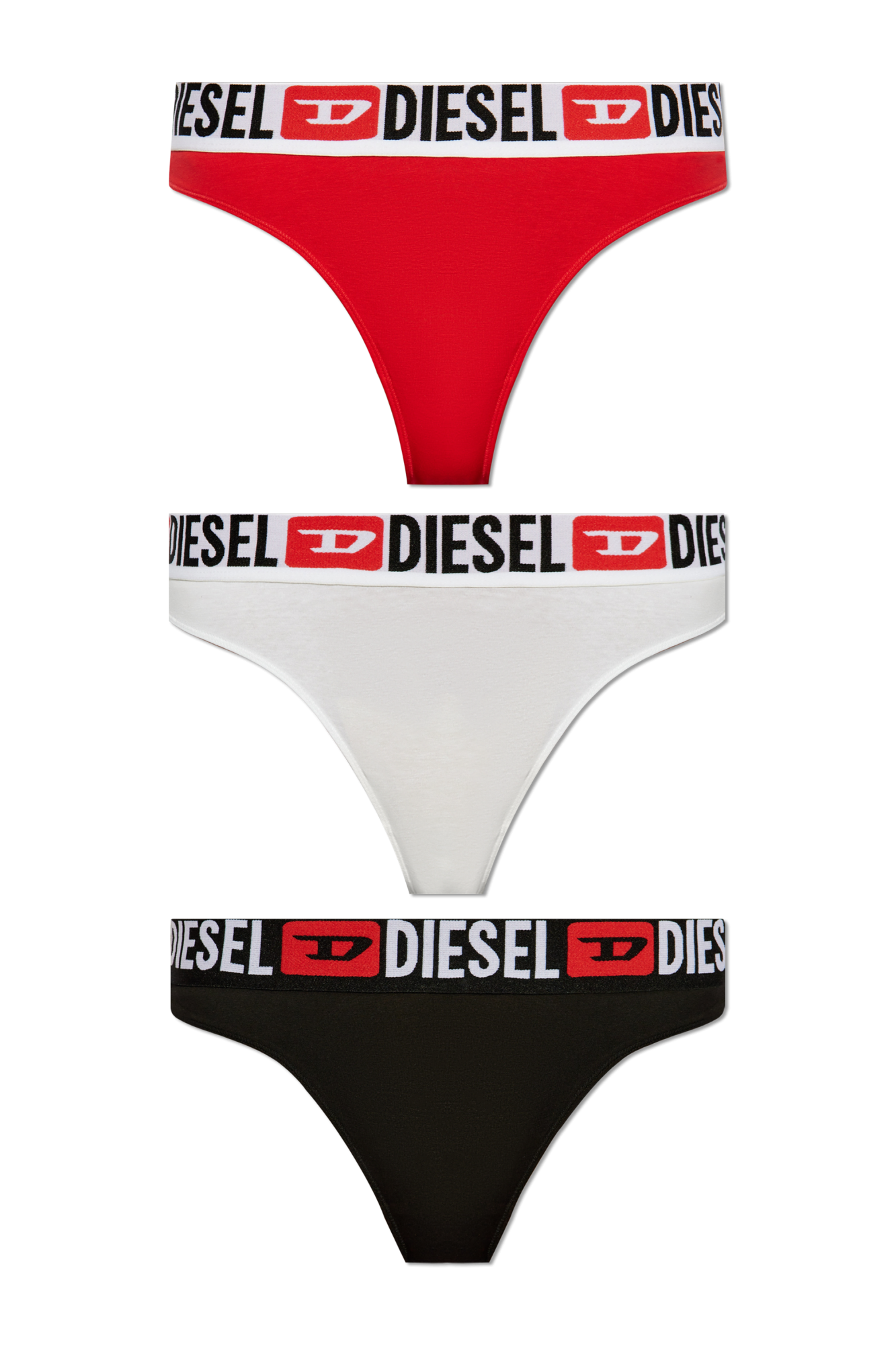 【DIESEL】(W) Diesel Ufst Stars Denim Division Thongs 3 Pack Women's Three-pack of Denim Division thongs | Diesel